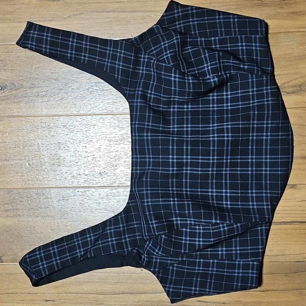 Foxblood Plaid Corset Top